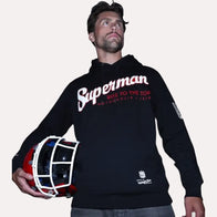 Warner Bros Superman X Force For Good Hoodie Hoodie unisex detail view 3 | Dash Racegear — superman collab hoodie warner bros x force for good