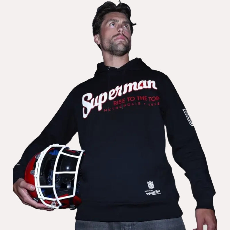 Warner Bros Superman X Force For Good Hoodie Hoodie unisex detail view 3 | Dash Racegear — superman collab hoodie warner bros x force for good