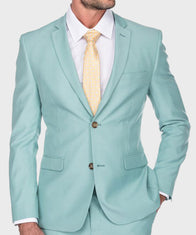 Mens Blue Slimfit Suit Fashion Apparel men detail view 2 | Dash Racegear — Mens Style Two Buttons Slimfit Suit