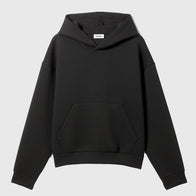 Weekday Scuba Hoodie Hoodie unisex front product view | Dash Racegear — 2025 black scuba-style hoodie from Weekday in cozy fleece fabric