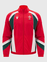 Welsh Rugby Union 2026/27 Anthem Jacket Jacket unisex front product view | Dash Racegear — Welsh Rugby Union 2026/27 Unisex Red Zip-Up Anthem Jacket featuring premium comfort and rugby-inspired everyday style.