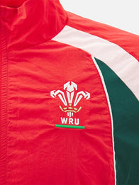Welsh Rugby Union 2026/27 Anthem Jacket Jacket unisex detail view 3 | Dash Racegear — 2026/27 Welsh Rugby Union jacket showcasing a bold red finish with premium comfort and athletic appeal.
