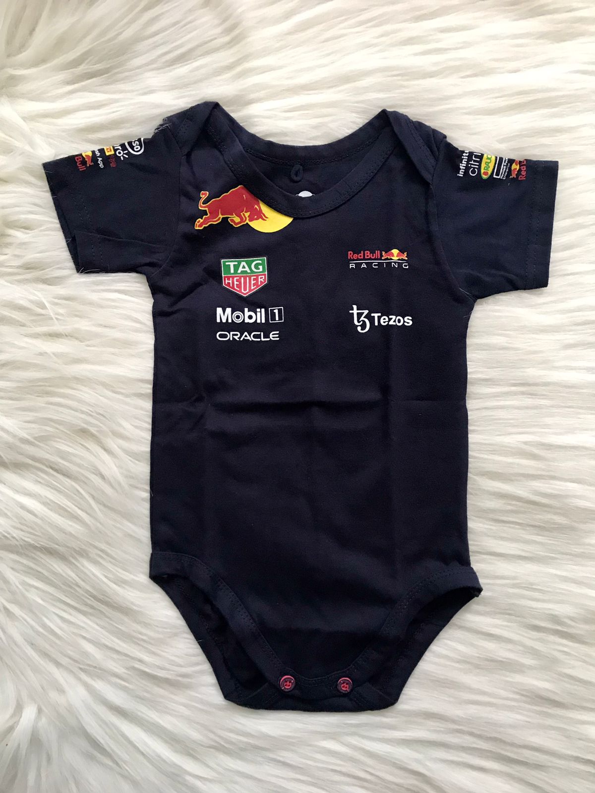 baby blue romper Red Bull Racing F1 - baby romper image 1