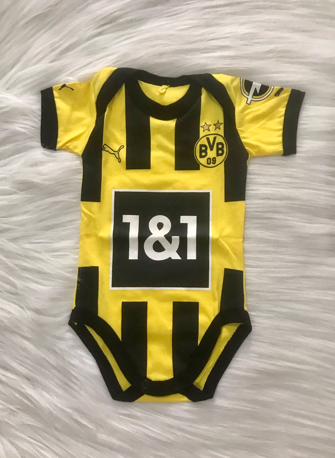 Borussia Dortmund 1st Home Baby Jersey Romper - baby romper image 1