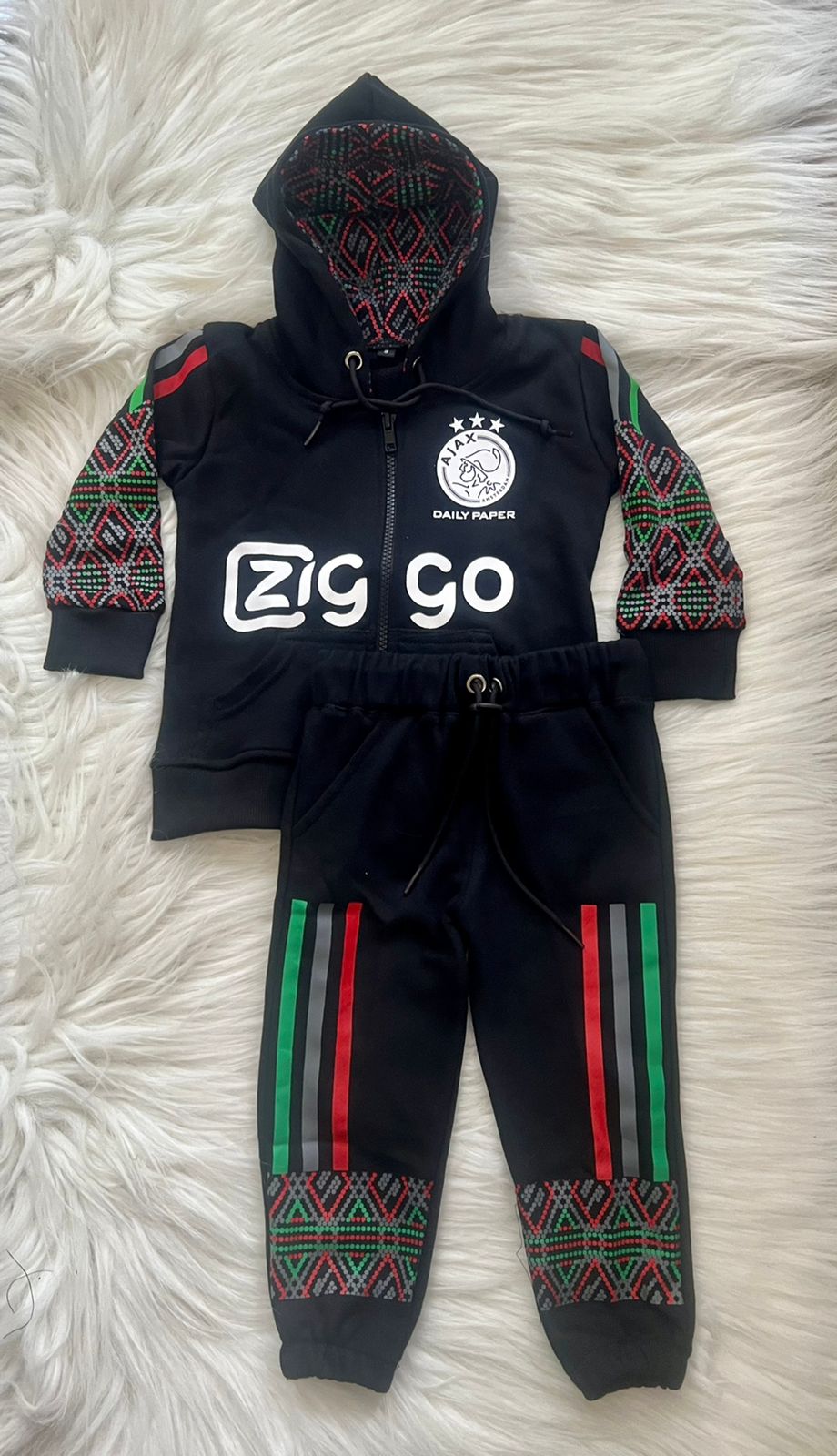 Hoodie Jacket Fan Edition AJAX Away soccer Hoodie Set | Tracksuit - baby & toddler outfit image 1