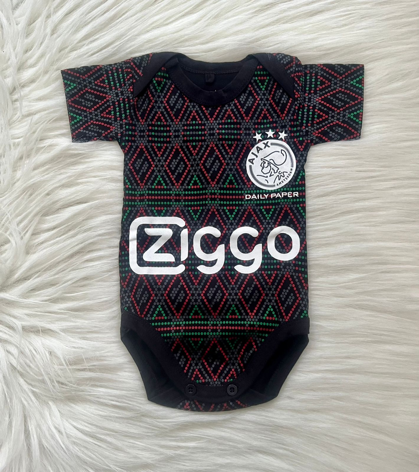 Limited AJAX Away soccer jersey baby romper 22/23 | 100% cotton - baby romper image 1