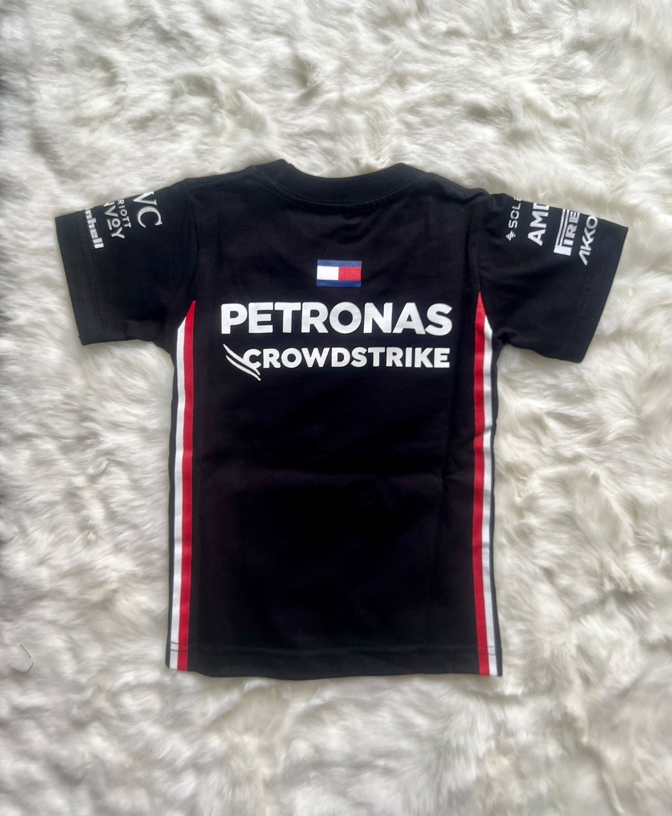 F1 Mercedes baby Racing Shirt Hamilton 44 jersey 100% cotton - baby & toddler shirt image 2