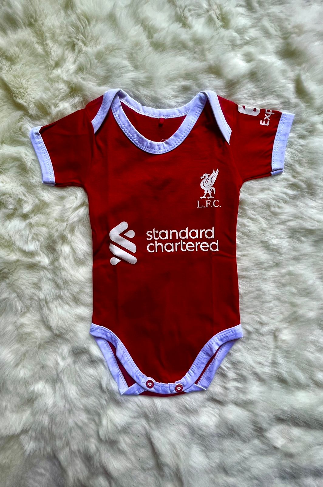 Tiny Reds Collection: Liverpool FC Baby Onesies for Your Little... - baby romper image 1