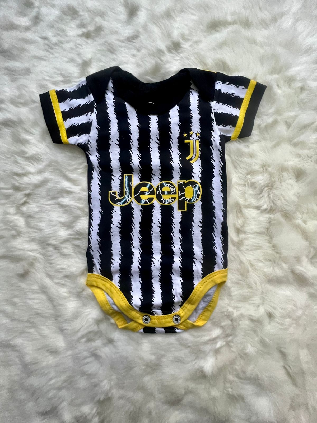 Juventus 1st Home | Tiny Bianconeri Juventus FC Baby Romper for... - baby romper image 1