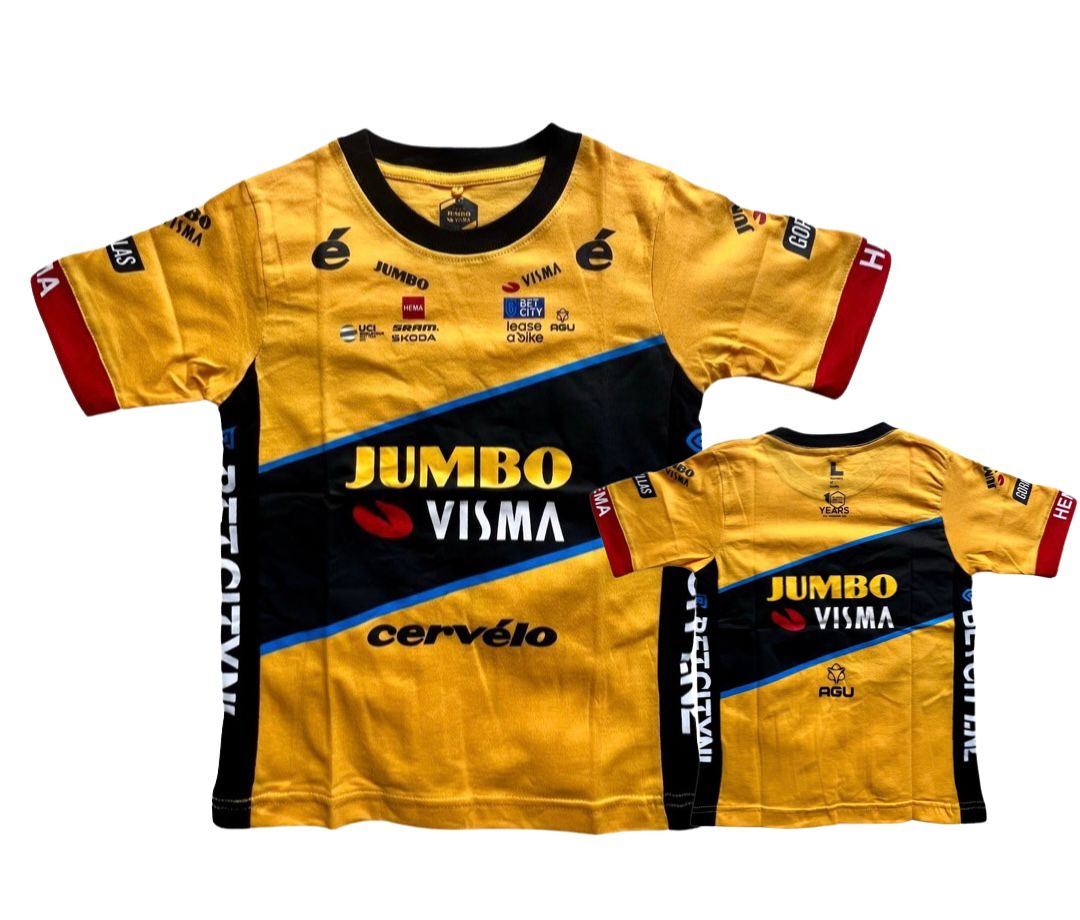 Jumbo Visma cycling team toddler shirt Tour de France season - baby cycling apparel image 3