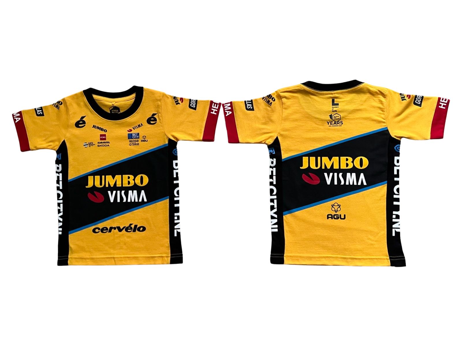 Jumbo Visma cycling team toddler shirt Tour de France season - baby cycling apparel image 4