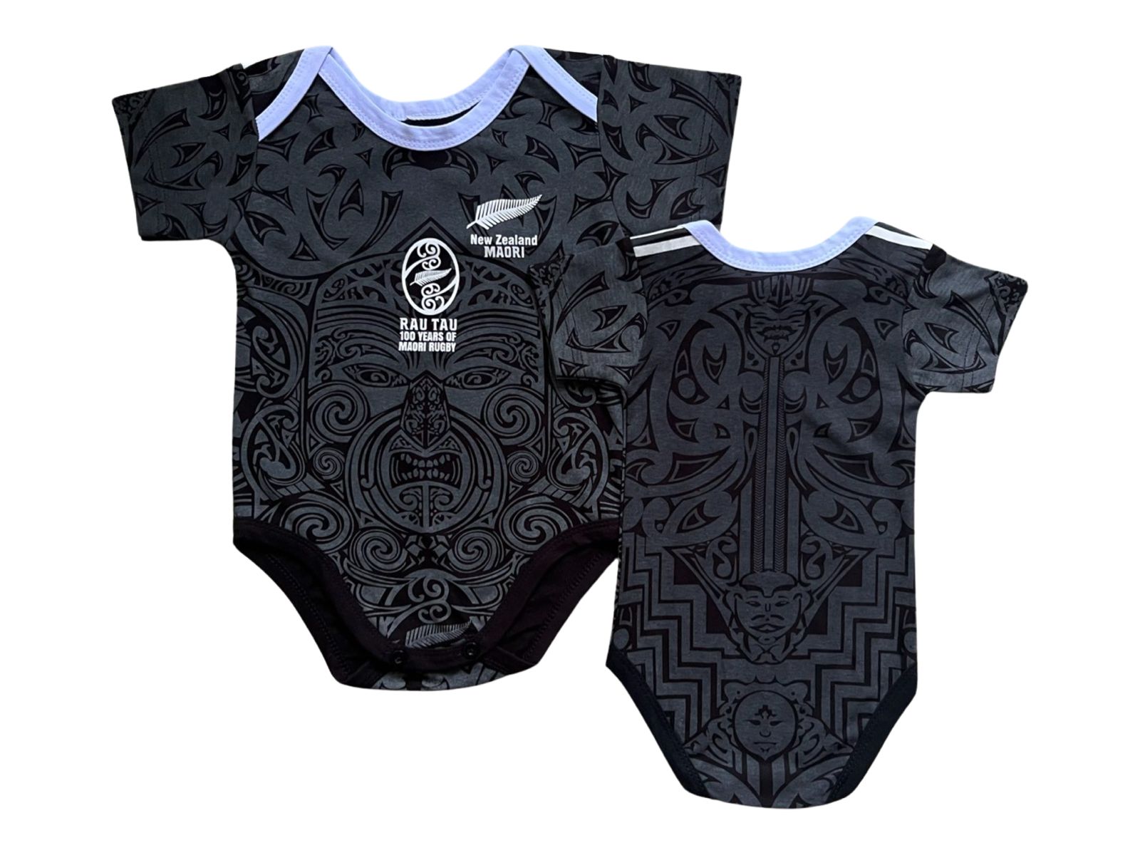 Māori All Blacks Baby Bodysuit Onesie 1st Home Full Print | Baby Gift - baby romper image 3