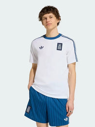 Adidas Greece T-Shirt Shirt unisex front product view | Dash Racegear — 2026 Adidas Greece White T-Shirt Men’s & Women’s lightweight breathable fabric ideal for workouts and relaxed summer outfits