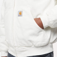 Mens White Zipper Carhartt Hooded Jacket Jacket unisex detail view 3 | Dash Racegear — White Carhartt outerwear mens