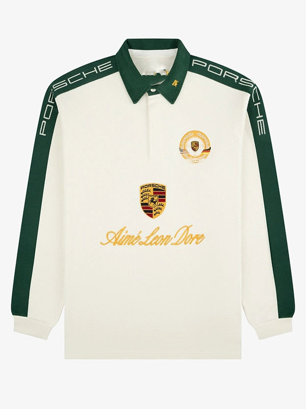 Aimé Leon Dore x Porsche Rugby Sweatshirt Sweatshirt unisex detail view 2 | Dash Racegear — Aimé Leon Dore Porsche collaboration rugby pullover style
