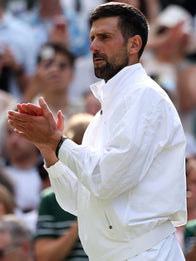 Novak Djokovic Wimbledon 2026 Jacket Jacket unisex detail view 2 | Dash Racegear — 2026 Wimbledon Championships Novak Djokovic Lacoste Jacket in White with a refined look and tennis-inspired style.