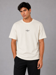 Jungkook x Calvin Klein Monogram T-shirt Shirt unisex detail view 7 | Dash Racegear — White short-sleeve T-Shirt from Calvin Klein Jungkook edition with CK motifs, soft knit finish, and unisex sizing