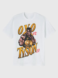 OVO Tyson Round 2 T-Shirt Shirt unisex front product view | Dash Racegear — OVO Tyson Round 2 white T-shirt 2026, soft fabric and clean design for laid-back street style.