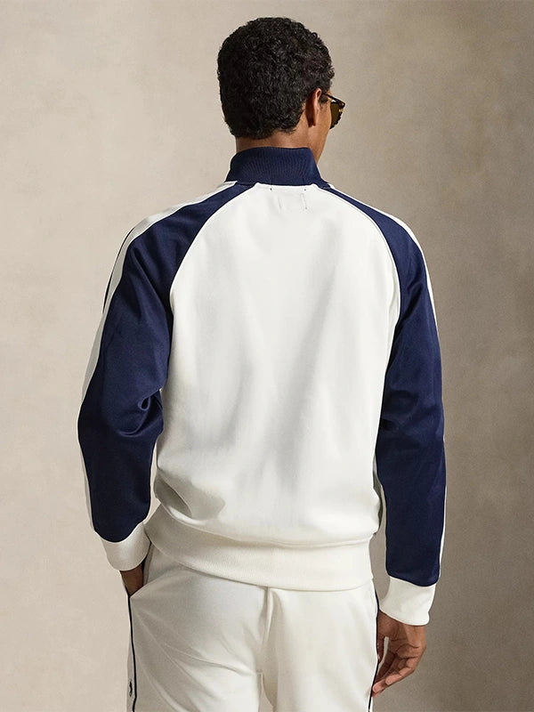 Polo Ralph Lauren x Wimbledon 2026 Track Jacket Jacket unisex detail view 2 | Dash Racegear — Unisex Wimbledon Championships 2026 track jacket in white showcasing Polo Ralph Lauren's signature design.
