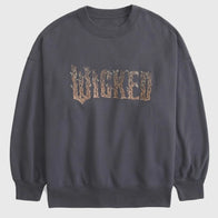 Abercrombie Wicked Oversized Sunday Crewneck Sweatshirt Sweatshirt unisex front product view | Dash Racegear — Wicked Grey oversized fleece crewneck sweatshirt designed by Abercrombie for relaxed wear.