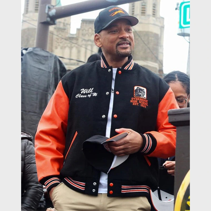 Will Smith Way Street Renaming Ceremony Varsity Jacket Varsity Jacket unisex front product view | Dash Racegear — Must-Have Will Smith Way Ceremony Varsity Jacket