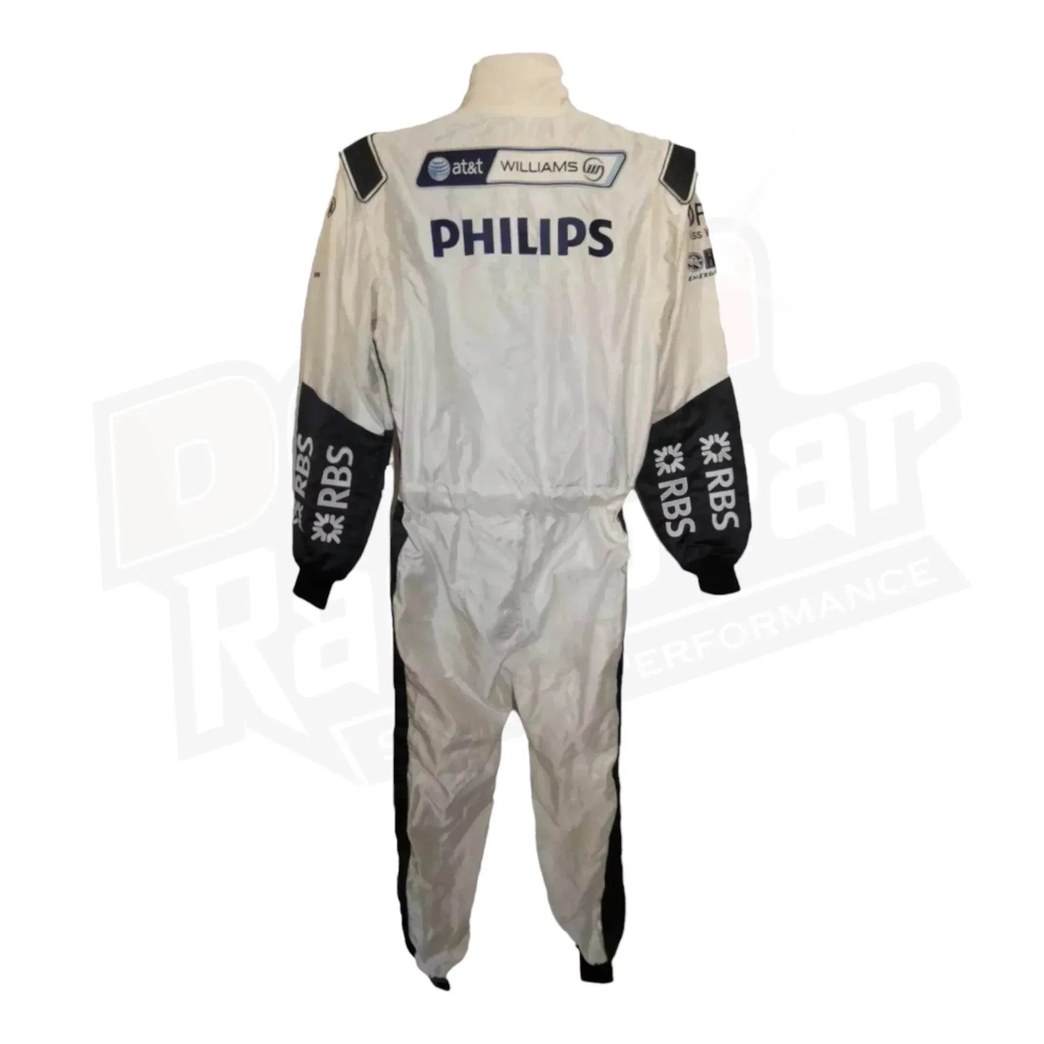 Williams 2009 driver promotional race suit signed by Rosberg and Nakajima