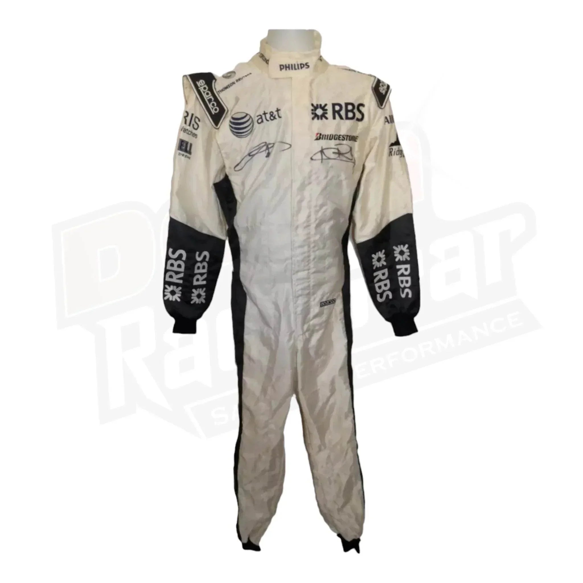 Williams 2009 driver promotional race suit signed by Rosberg and Nakajima - 4X - Large / Euro 66