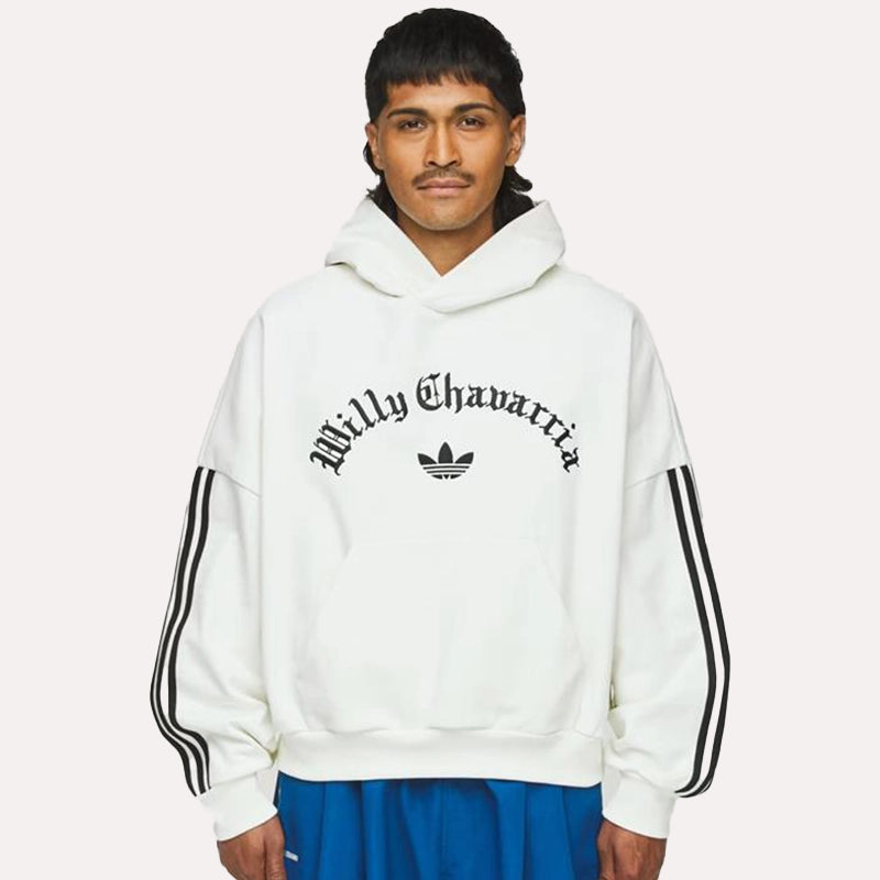 Adidas x Willy Chavarria Heavyweight Hoodie Hoodie unisex front product view | Dash Racegear — Willy Chavarria x Adidas Hoodie – Heavyweight Streetwear Look