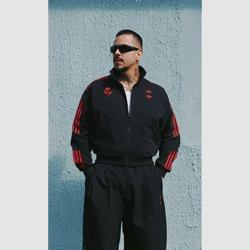 Adidas x Willy Chavarria Track Jacket Jacket unisex detail view 2 | Dash Racegear — The Willy Chavarria x Adidas track jacket merges athletic edge with fashion-forward design.