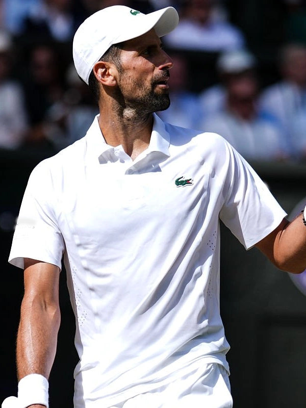 Novak Djokovic Wimbledon 2026 Shirt Shirt unisex detail view 2 | Dash Racegear — Wimbledon Championships 2026 Novak Djokovic White Lacoste Shirt with a clean design and timeless tennis-inspired style.