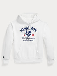 Polo Ralph Lauren x Wimbledon 2026 Graphic Hoodie Hoodie unisex detail view 4 | Dash Racegear — Unisex Wimbledon Championships 2026 graphic hoodie in white showcasing Polo Ralph Lauren signature design.
