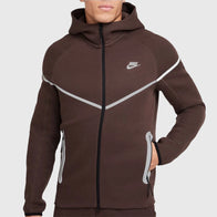 Nike Tech Brown Windrunner Reflective Jacket Jacket unisex front product view | Dash Racegear — Reflective Energy – Nike Tech Windrunner in Brown