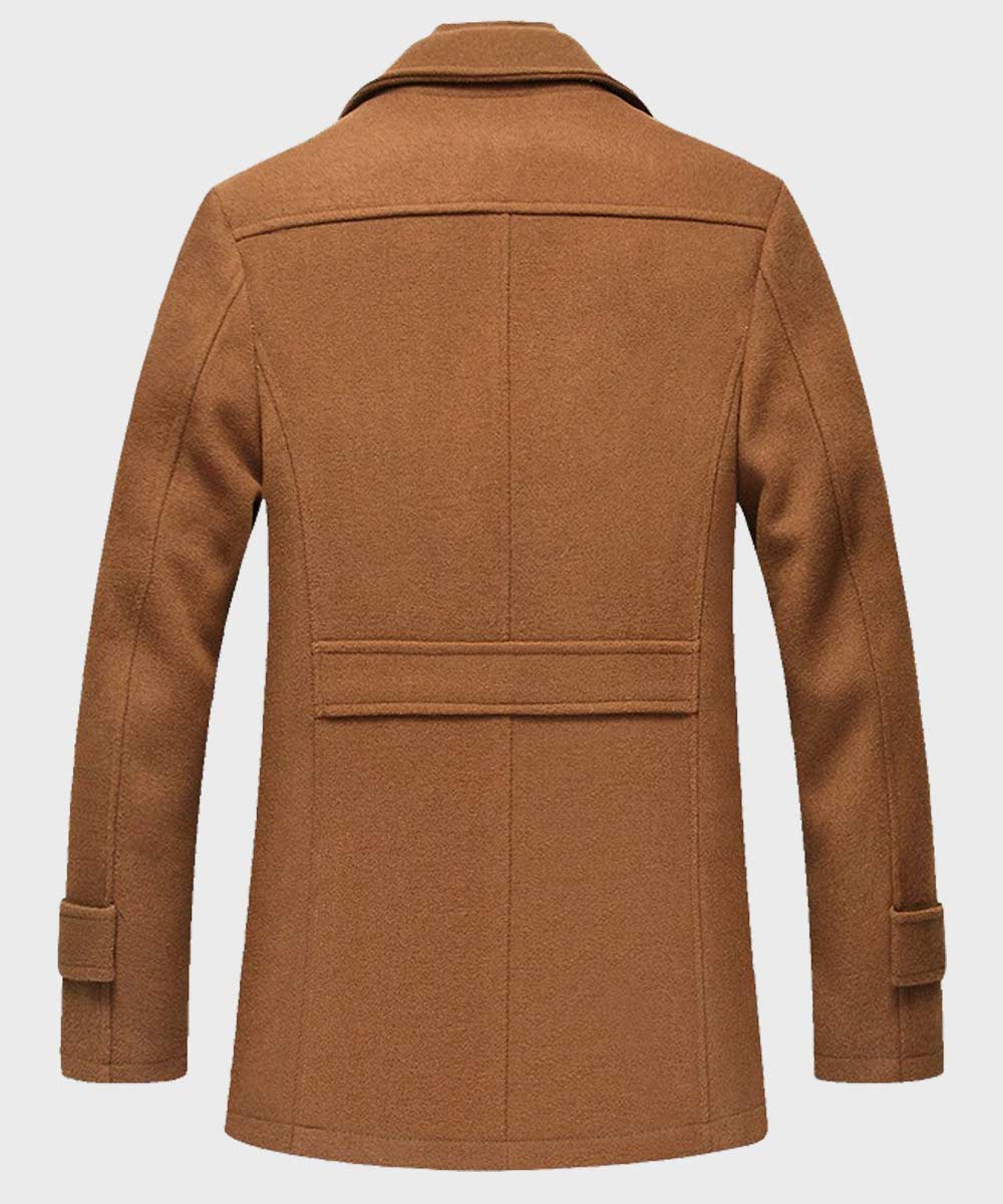 Mens Winter Wool Coat Jacket men detail view 3 | Dash Racegear — Mens Fashion Winter Wool Coat