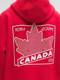 lululemon Winter Olympics 2026 Team Canada Hoodie Hoodie unisex detail view 4 | Dash Racegear — Red lululemon Winter Olympics 2026 Pullover Hoodie, comfortable fit for fans showing Team Canada pride.