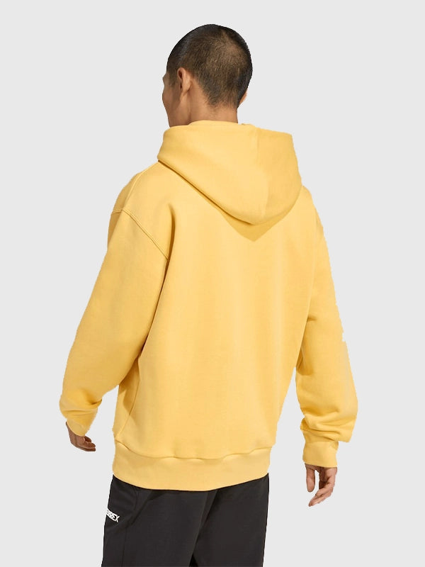 Adidas Winter Olympics 2026 Team Germany Hoodie Hoodie unisex detail view 3 | Dash Racegear — Yellow Adidas Team Germany 2026 Fleece Pullover Hoodie, cozy hood and sporty design for loyal supporters.