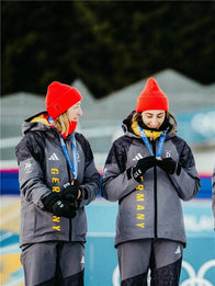 Winter Olympics 2026 Team Germany Opening Ceremony Jacket Jacket unisex detail view 2 | Dash Racegear — Grey Team Germany Winter Olympics opening ceremony jacket with hood and modern design for fans and athletes alike.