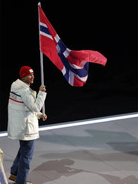 Winter Olympics 2026 Opening Ceremony Team Norway Jacket Jacket unisex detail view 2 | Dash Racegear — Team Norway Craft off-white parka brings luxury warmth and Winter Olympics flair to Milano Cortina 2026 fans.