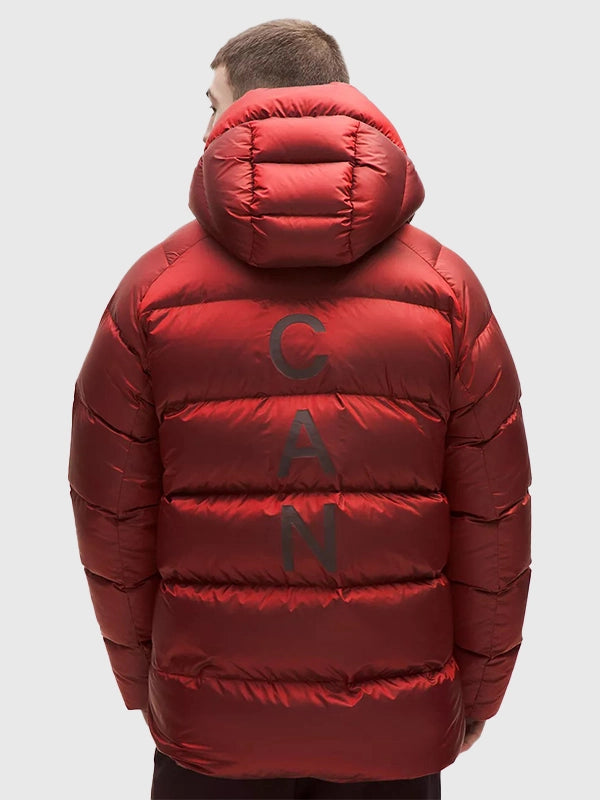 lululemon Winter Olympics 2026 Team Canada Puffer Jacket Puffer Jacket unisex detail view 2 | Dash Racegear — lululemon Men’s Winter Olympics 2026 Team Canada Puffer Jacket in red, warm and insulated for cold-weather fans.