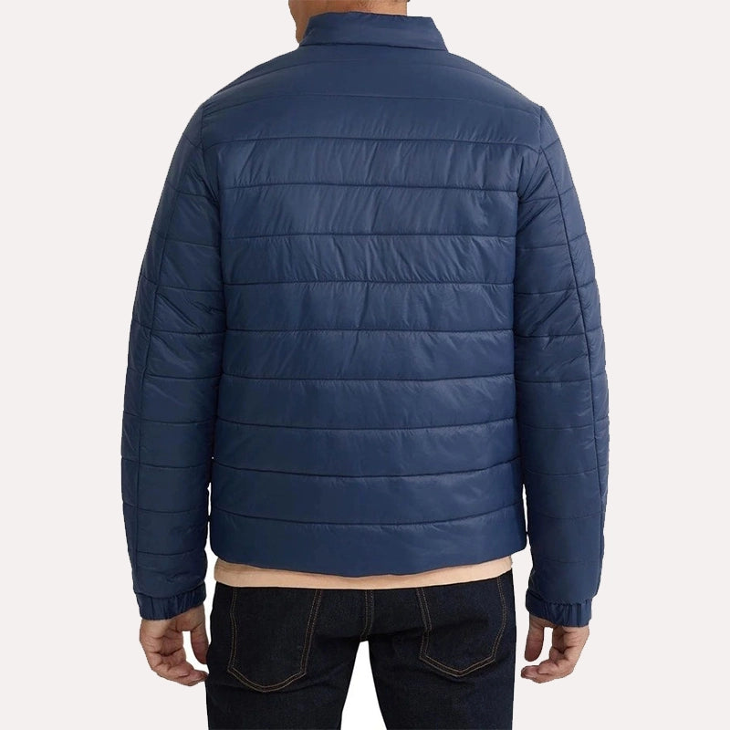 Mens Navy Blue Puffer Jacket Puffer Jacket men detail view 3 | Dash Racegear — Navy Blue Puffer Jacket