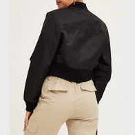 Cropped Bomber Jacket Bomber Jacket unisex detail view 3 | Dash Racegear — Women Cropped Bomber Jacket