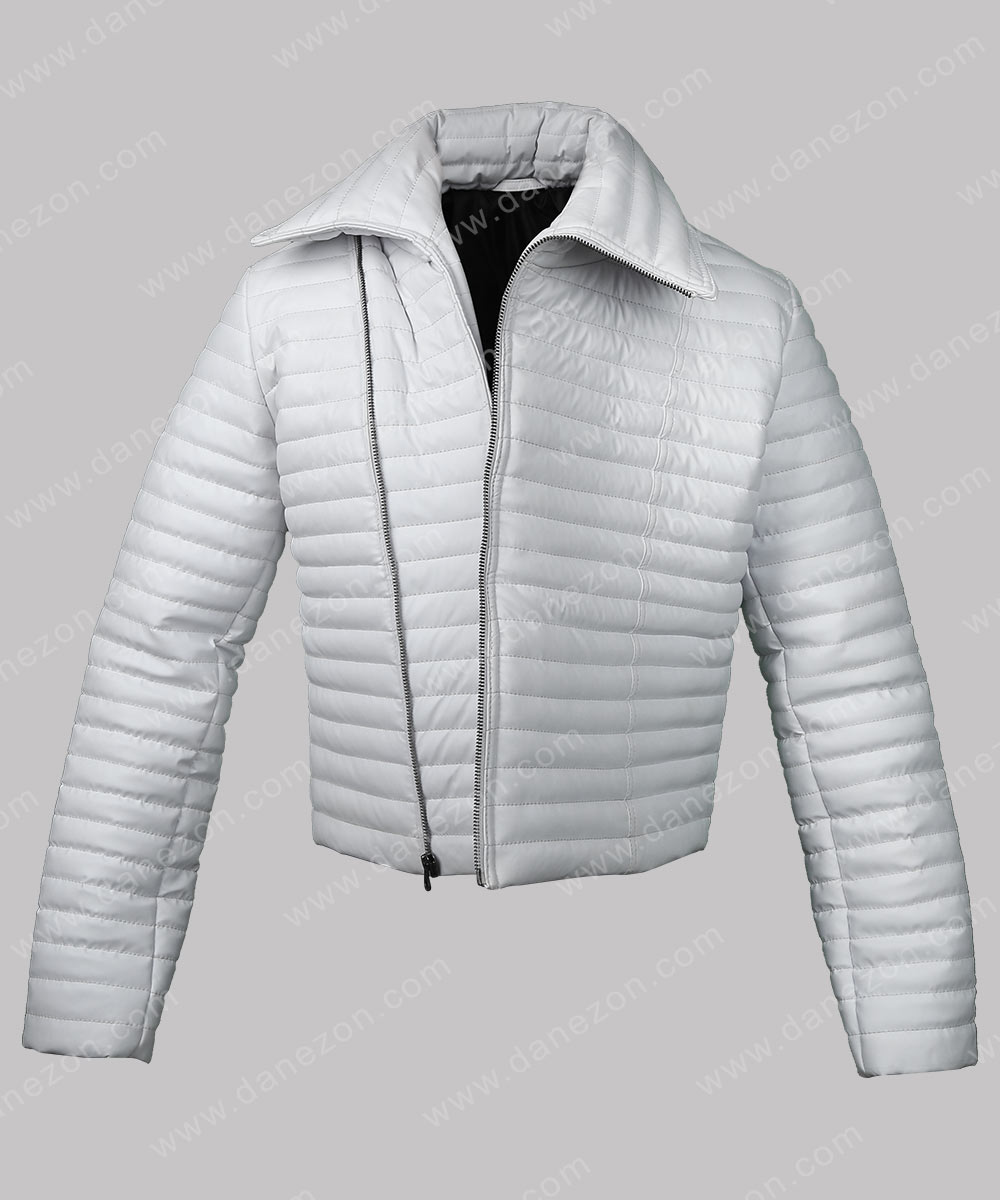 Women White Puffer Jacket Puffer Jacket women detail view 2 | Dash Racegear — Women Puffer White Jacket