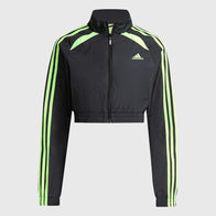 Teamgeist Adicolor Cropped Track Jacket Jacket unisex front product view | Dash Racegear — Women’s Adidas cropped track jacket in black from 2025 Teamgeist Adicolor releasee
