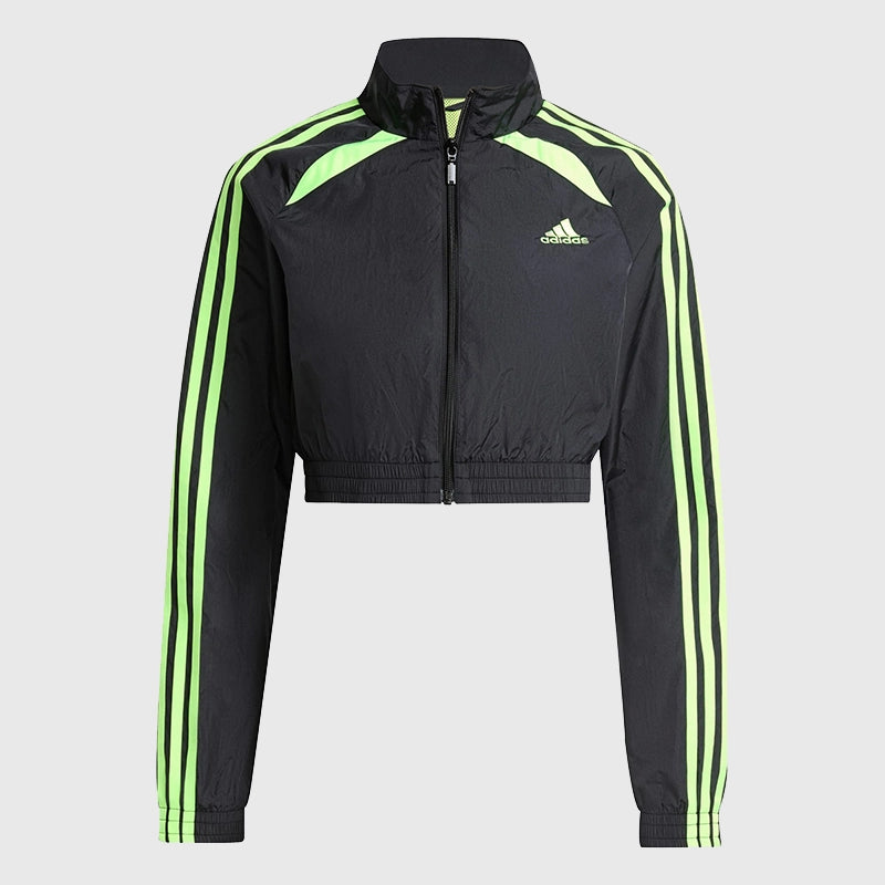 Teamgeist Adicolor Cropped Track Jacket Jacket unisex front product view | Dash Racegear — Women’s Adidas cropped track jacket in black from 2025 Teamgeist Adicolor releasee