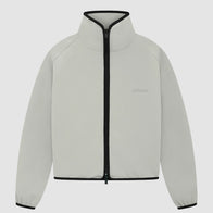 Adidas x Fear of God Essentials Athletics Track Jacket Jacket unisex front product view | Dash Racegear — Trendy Adidas x Fear of God Essentials Athletics Fleece Track Jacket - Grey
