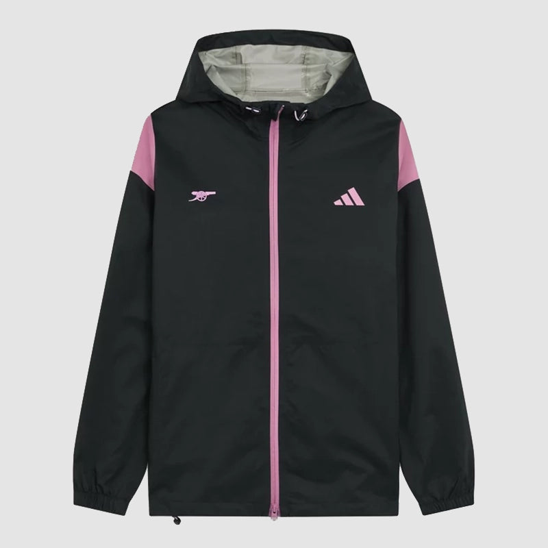 Arsenal Adidas Womens Golf Rain Jacket Jacket unisex front product view | Dash Racegear — Adidas Arsenal Golf Rain Jacket – Designed for Women Athletes