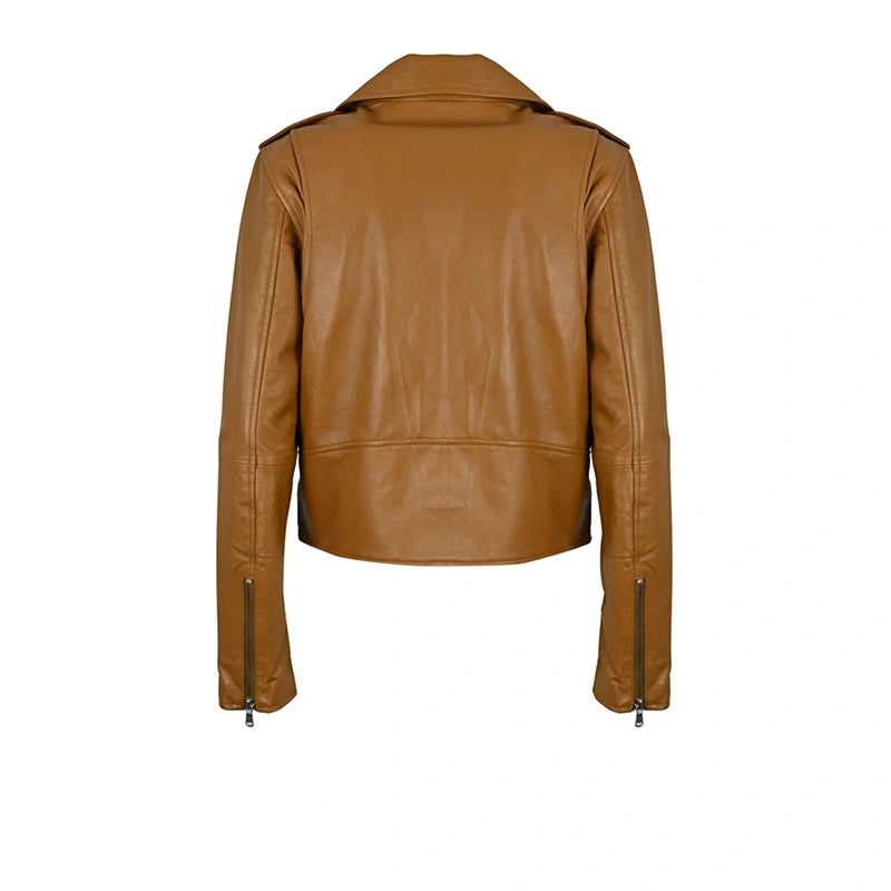 Women’s Motorcycle Faux Leather Jacket Leather Jacket women detail view 2 | Dash Racegear — Women's Motorcycle Faux Leather Jacket