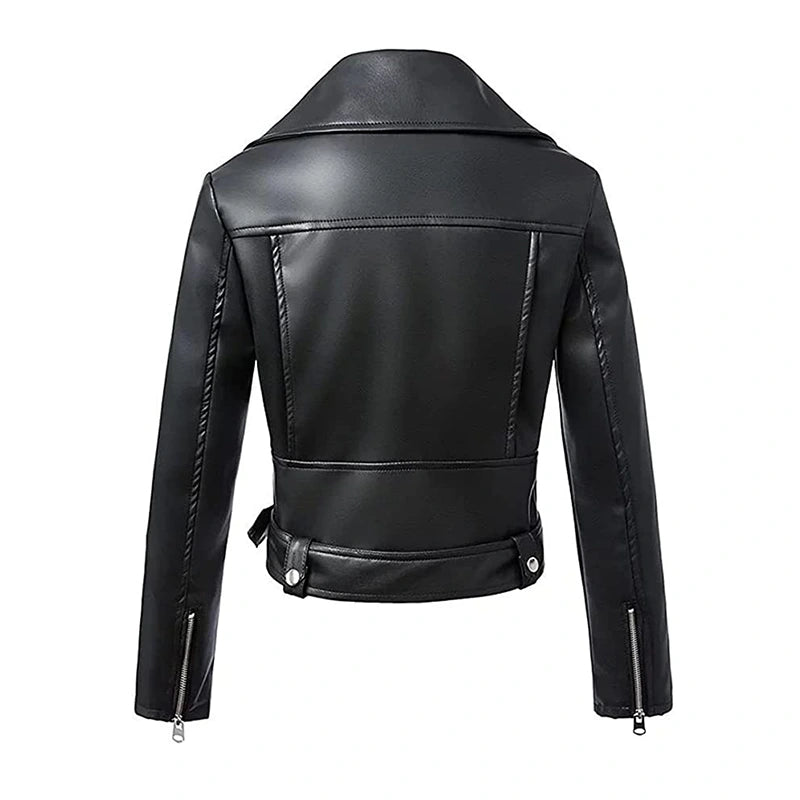 Diane Black Motorcycle Leather Jacket Leather Jacket unisex detail view 2 | Dash Racegear — Women Black Motorcycle Leather Jacket