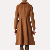 Womens Brown Wool coat Coat women detail view 3 | Dash Racegear — Wool Trench Coat in Brown