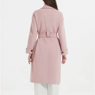 Womens Pink Wool coat Coat women detail view 3 | Dash Racegear — Pink Wool coat