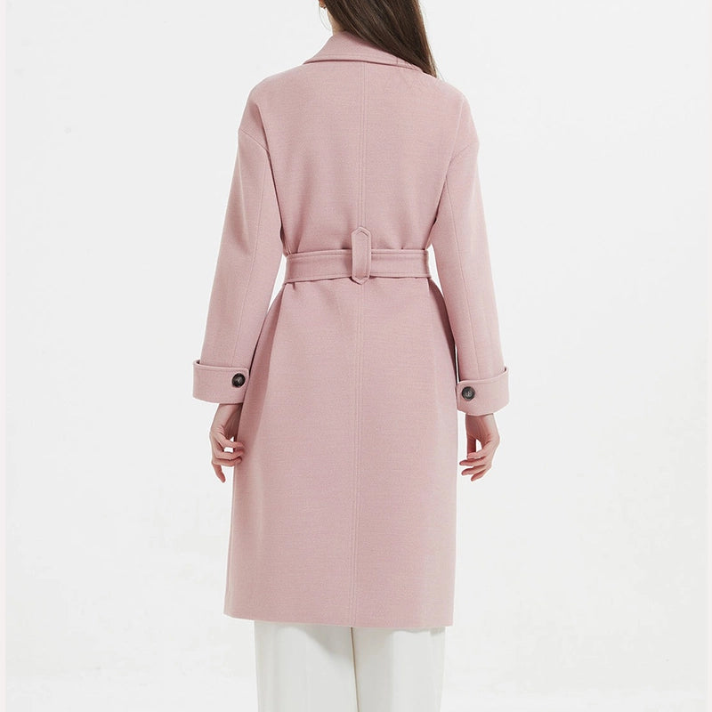 Womens Pink Wool coat Coat women detail view 3 | Dash Racegear — Pink Wool coat